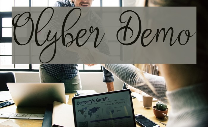 Olyber Demo Font examples