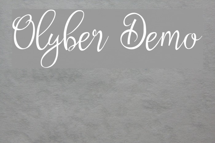 Olyber Demo Font examples