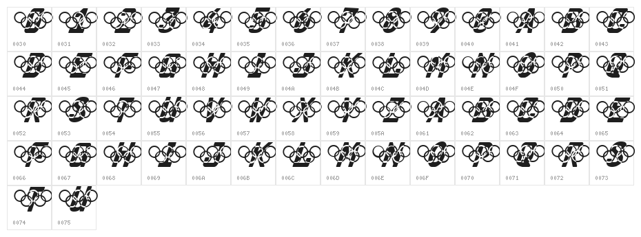 Olympia 2000 Character Map