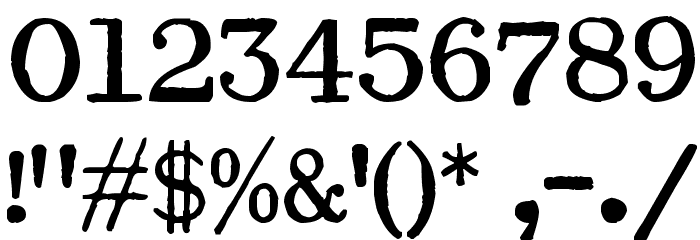 Olympia Congress Font OTHER CHARS