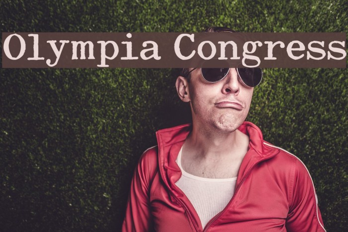 Olympia Congress Font examples