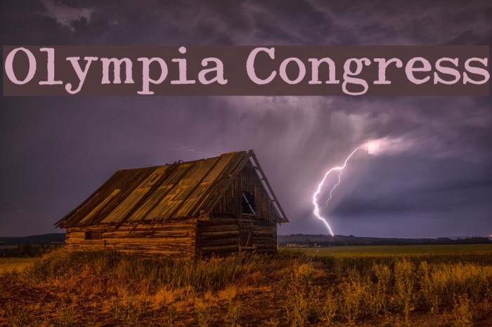 Olympia Congress Font examples