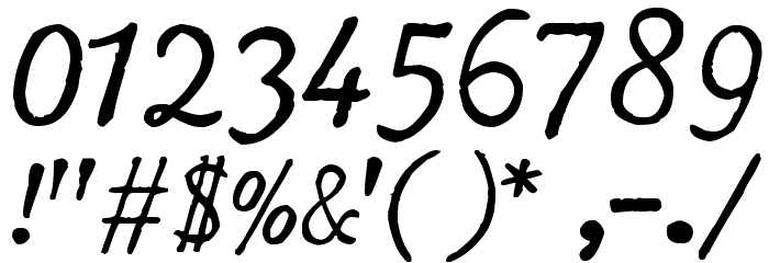 Olympia Script Font OTHER CHARS