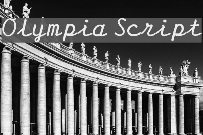 Olympia Script Font examples