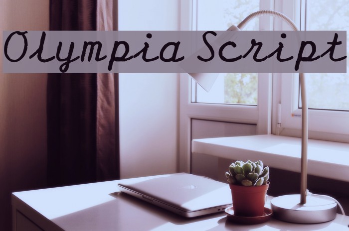 Olympia Script Font examples