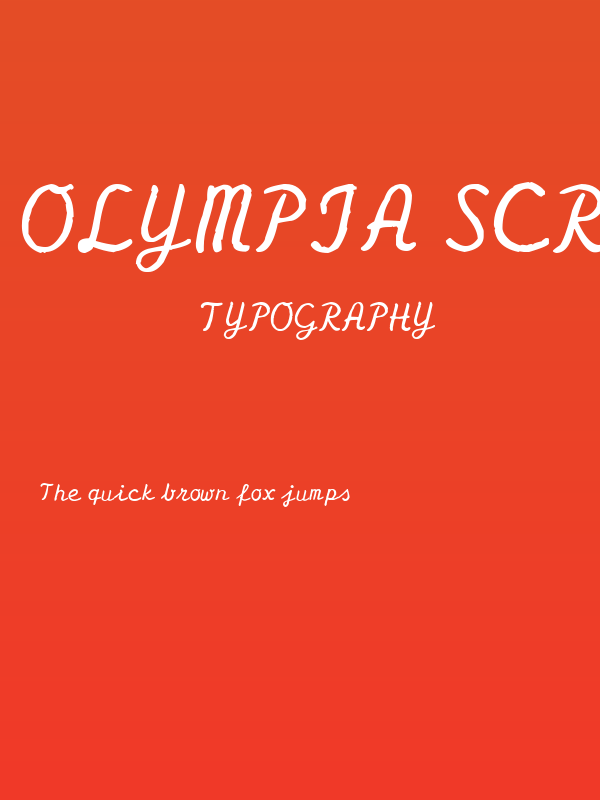 Olympia Script Poster