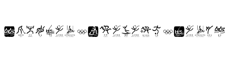Olympic Beijing Picto  Free Fonts Download