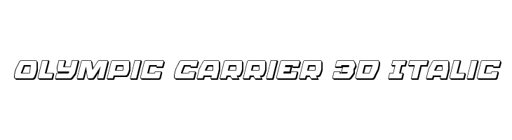 Olympic Carrier 3D Italic フォント