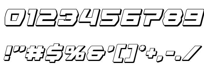 Olympic Carrier 3D Italic Schriftart Anderer Schreiben
