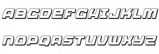 Olympic Carrier 3D Italic Schriftart Groß