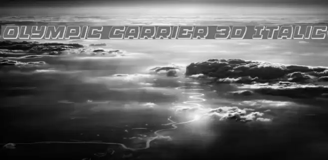 Olympic Carrier 3D Italic Schriftart examples