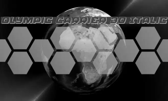 Olympic Carrier 3D Italic Schriftart examples