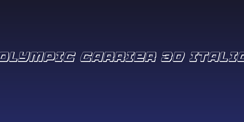 Olympic Carrier 3D Italic Social Header