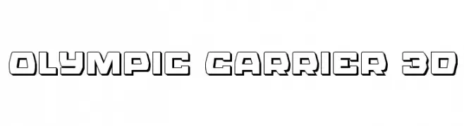 Olympic Carrier 3D  Frei Schriftart Herunterladen