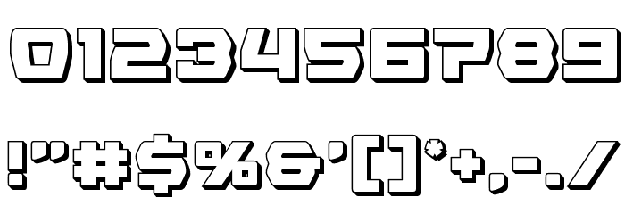 Olympic Carrier 3D Font OTHER CHARS