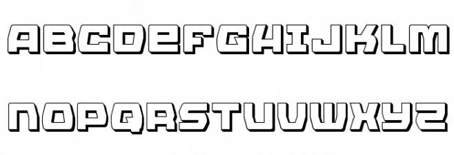 Olympic Carrier 3D Schriftart Groß