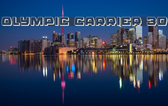 Olympic Carrier 3D Font examples