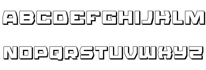 Olympic Carrier 3D Font LOWERCASE