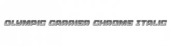 Olympic Carrier Chrome Italic  Frei Schriftart Herunterladen