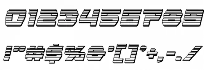 Olympic Carrier Chrome Italic Font OTHER CHARS