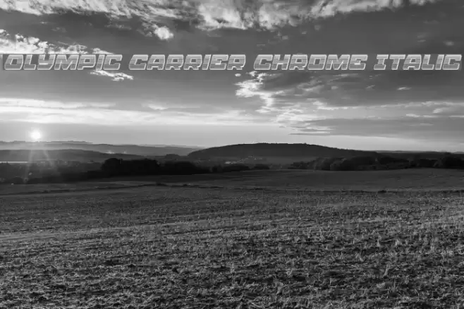 Olympic Carrier Chrome Italic Font examples