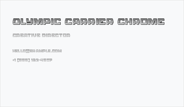 Olympic Carrier Chrome Business Card