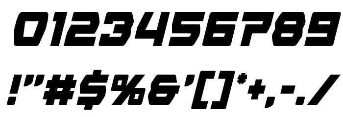 Olympic Carrier Condensed Italic Font OTHER CHARS