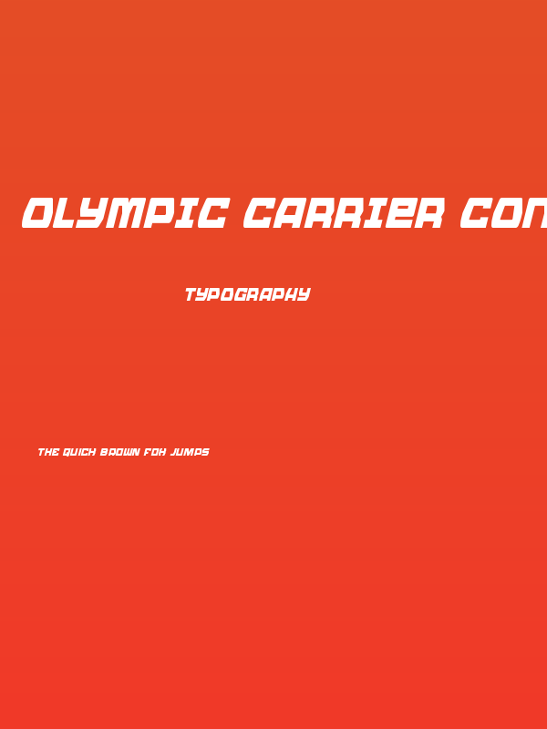 Olympic Carrier Condensed Italic Poster