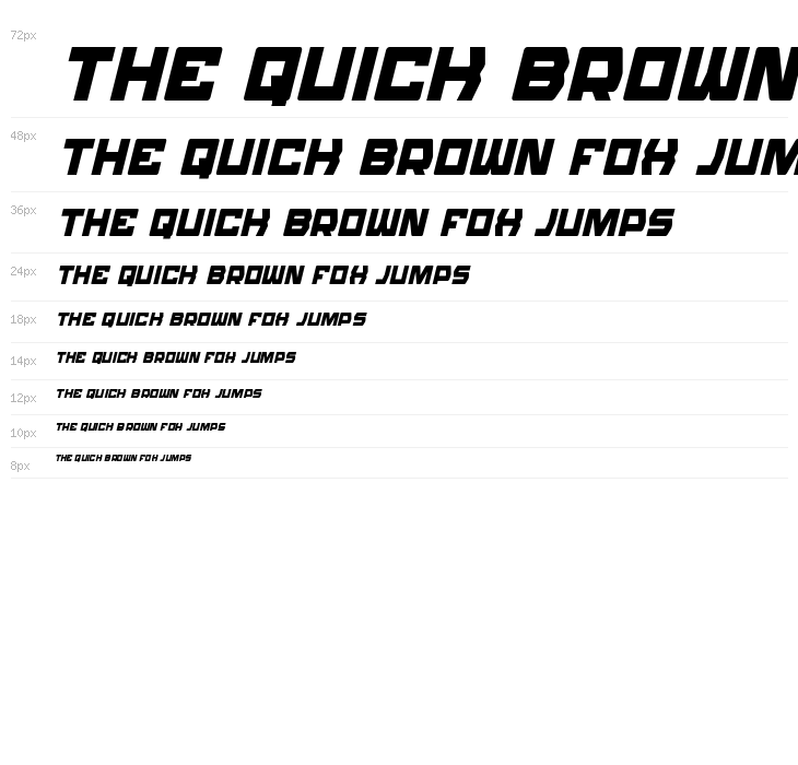 Olympic Carrier Condensed Italic Waterfall