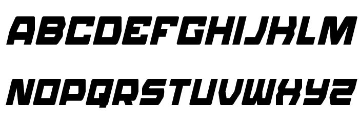Olympic Carrier Condensed Italic Font LOWERCASE