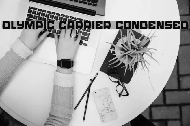 Olympic Carrier Condensed Font examples
