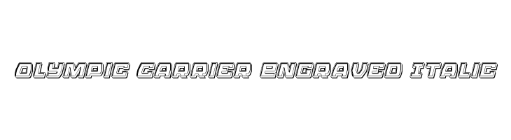 Olympic Carrier Engraved Italic  Frei Schriftart Herunterladen