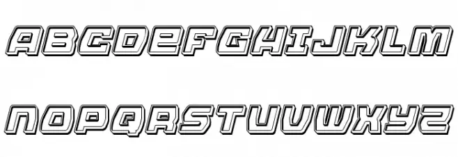 Olympic Carrier Engraved Italic Schriftart Groß