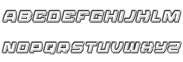 Olympic Carrier Engraved Italic Font LOWERCASE