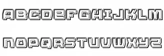 Olympic Carrier Engraved Font UPPERCASE