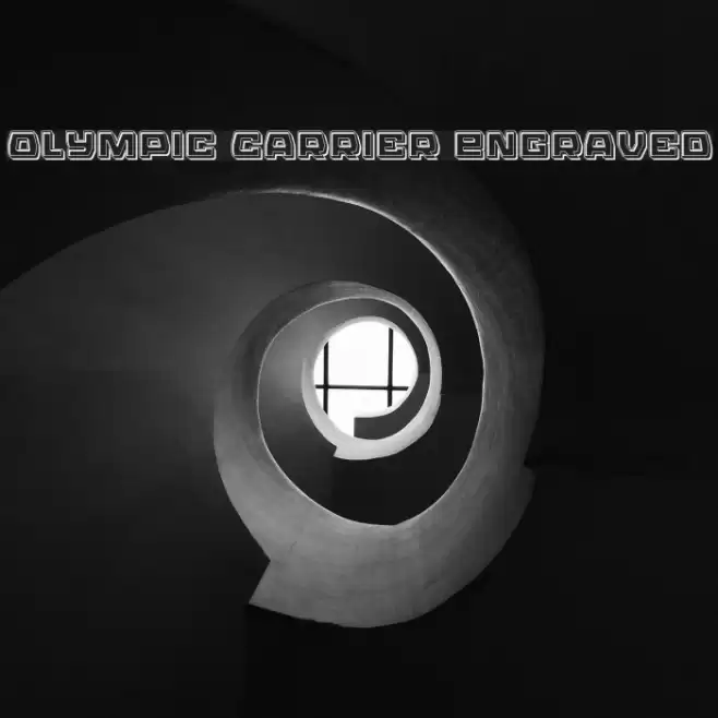 Olympic Carrier Engraved Font examples