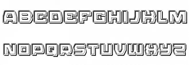 Olympic Carrier Engraved Font LOWERCASE