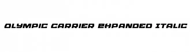 Olympic Carrier Expanded Italic  Frei Schriftart Herunterladen