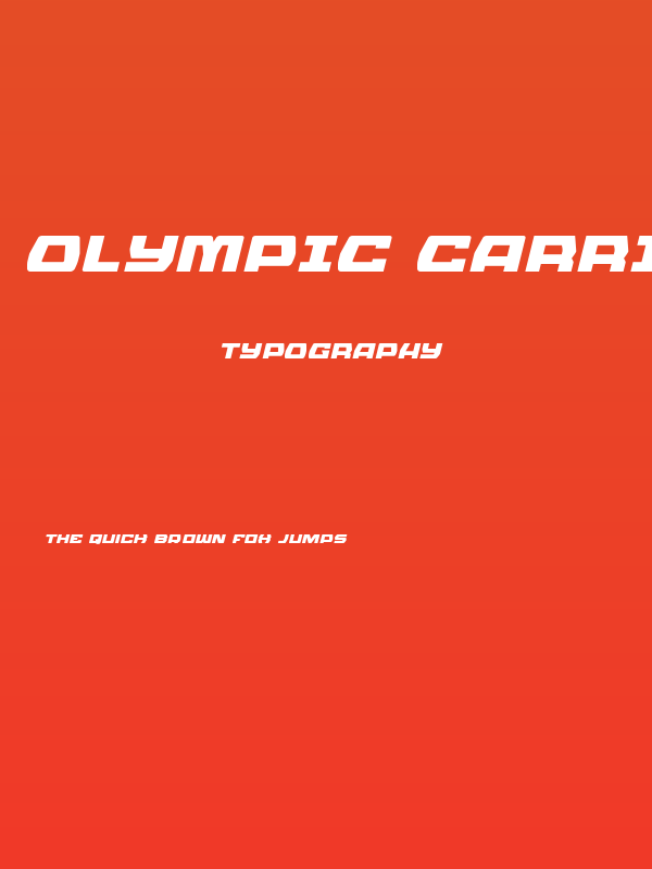 Olympic Carrier Expanded Italic Poster