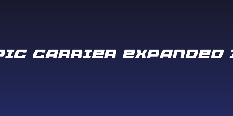 Olympic Carrier Expanded Italic Social Header