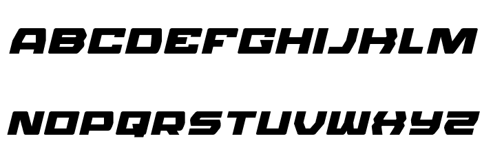Olympic Carrier Expanded Italic Font LOWERCASE