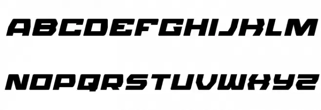 Olympic Carrier Expanded Italic Font Litere mici