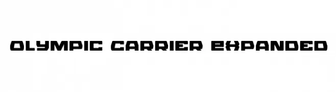 Olympic Carrier Expanded  Frei Schriftart Herunterladen
