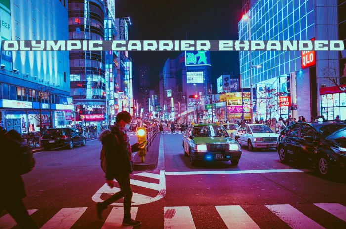 Olympic Carrier Expanded Font examples