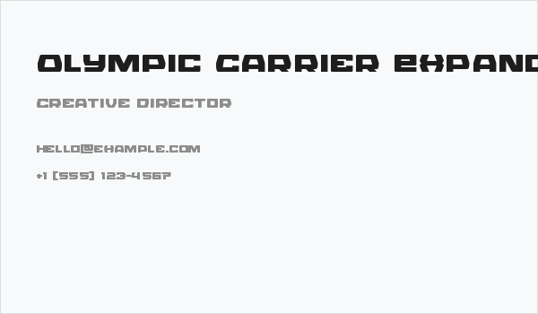 Olympic Carrier Expanded Business Card