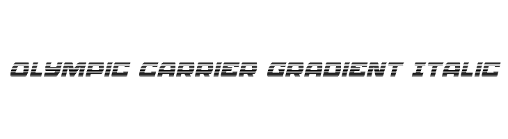Olympic Carrier Gradient Italic  नि: शुल्क फ़ॉन्ट्स डाउनलोड