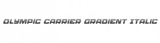 Olympic Carrier Gradient Italic  Fuentes Gratis Descargar