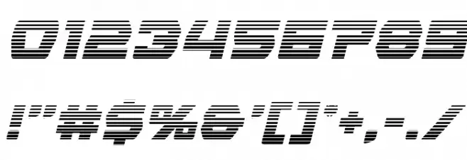 Olympic Carrier Gradient Italic Font OTHER CHARS