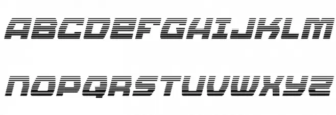 Olympic Carrier Gradient Italic 字体 大写