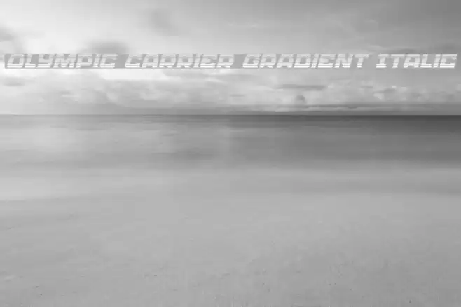 Olympic Carrier Gradient Italic Font examples
